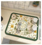Super Absorbent Vintage Earth Kitchen Dish washing and Draining Mat Liebe - Making Life Easier