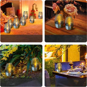 LED Solar Candles Rechargeable Flameless Night Light for Wedding Party Garden Decorations Waterproof Outdoor Solar Candle Lamp HASHTAG