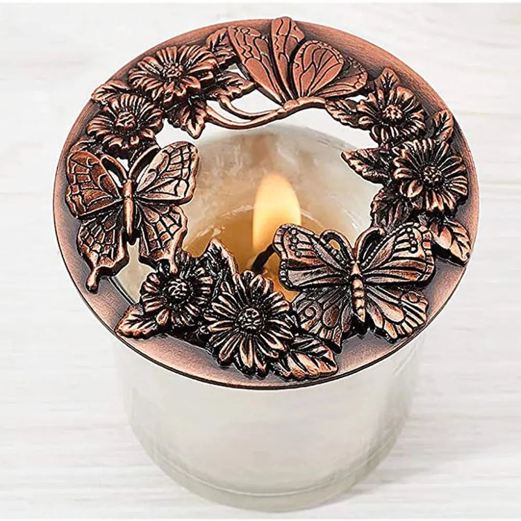 Candle Antique Butterfly Candle Shade Jar Lid Topper Silver/gold/bronze - HASHTAG
