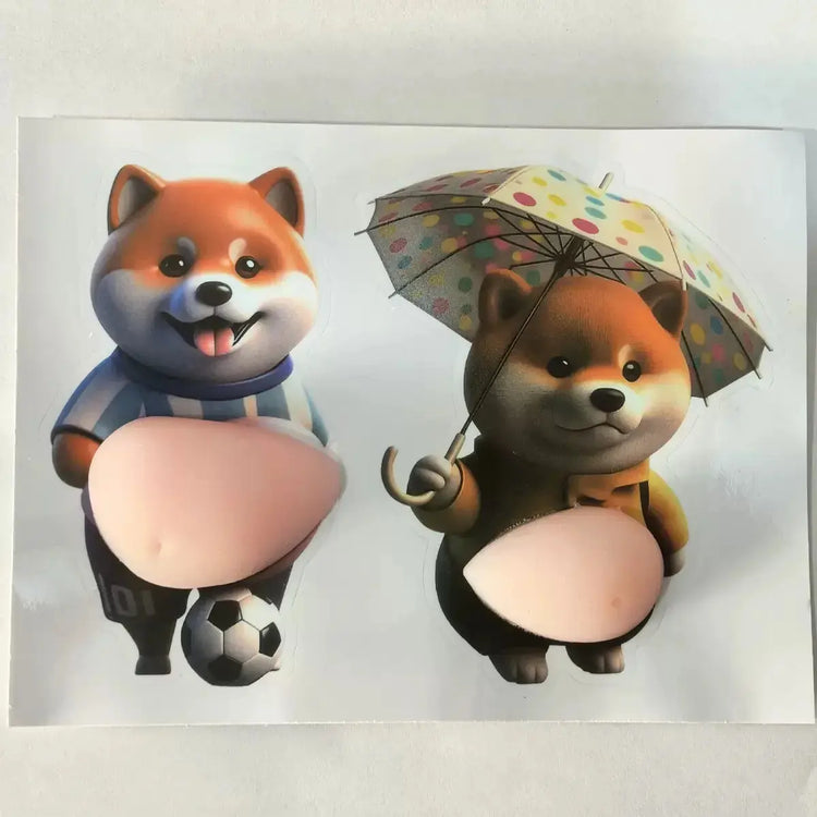 Pancia di Cane Adesivo Carino Paffuto Shiba Inu Cucciolo - My Hashtag Shop