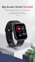 Sport Smartwatch donna bracciale uomo Smart Watch connected Music Control Player Fitness Step Sleep Monitor Y68 D20 sveglia HASHTAG
