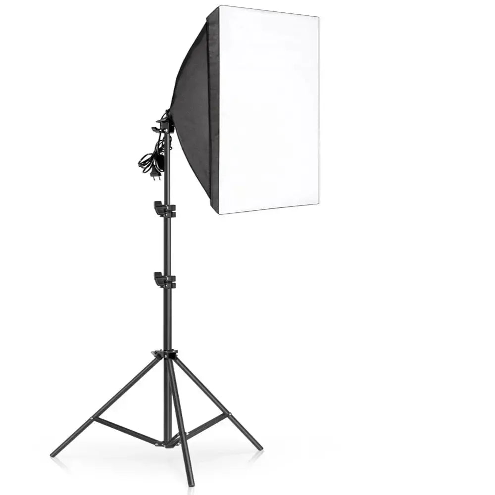 SH Kit di illuminazione Fotografia 50x70CM Softbox Sistema di illuminazione professionale con lampadine fotografiche E27 Attrezzatura per studio fotografico - My Hashtag Shop