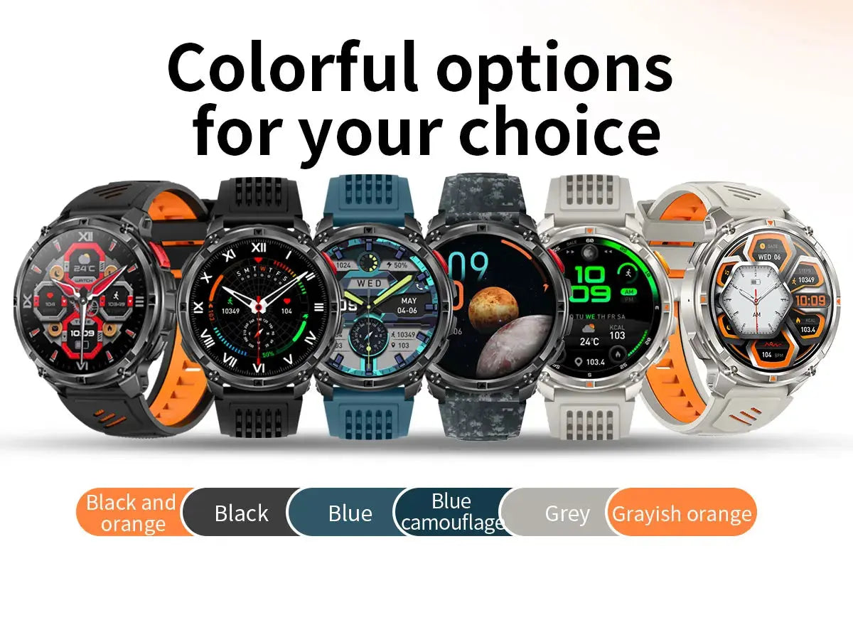 Nuovo T-REX3 Ultra 1100mAh Batteria SmartWatch 10ATM GPS impermeabile Bussola Torcia 1.7 "AMOLED HD Chiamata Sport Smart Watch da uomo - My Hashtag Shop