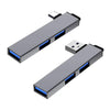 Hub USB, hub USB in alluminio a 3 porte con porta USB 2.0 e porta USB 3.0, splitter USB, prolunga USB per laptop, PC, unità flash, HDD HASHTAG