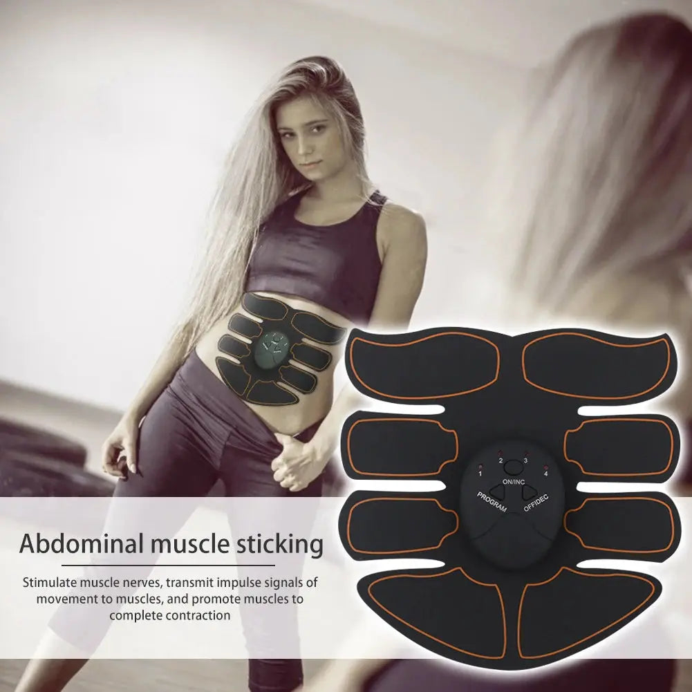 Stimolatore muscolare elettrico EMS Wireless glutei Hip Trainer stimolatore addominale ABS Fitness massaggiatore vibratore dimagrante corpo - My Hashtag Shop
