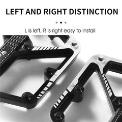 WEST BIKING DU Cuscinetto Pedale per bicicletta Pedale da ciclismo antiscivolo Pedale per bici da strada MTB ultraleggero in lega di alluminio Accessori per bici HASHTAG