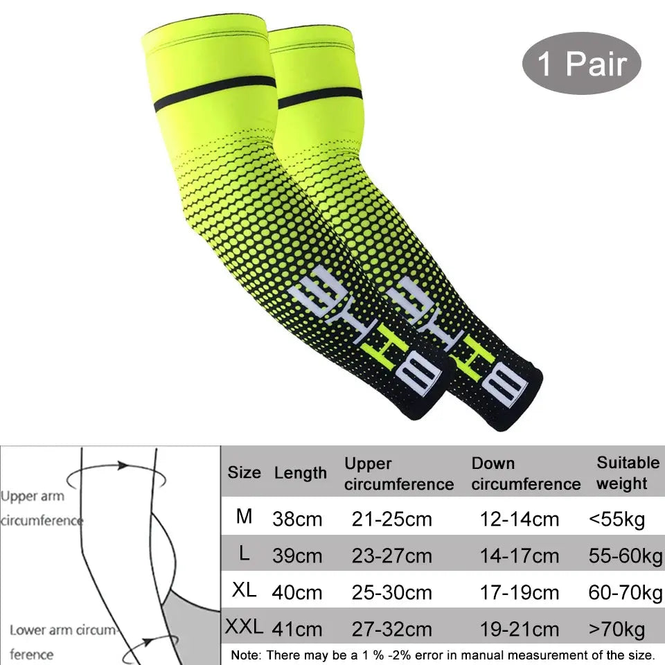 1 pezzo traspirante protezione UV ad asciugatura rapida maniche da braccio da corsa gomitiera da basket parabraccia fitness scaldamuscoli sportivi da ciclismo - My Hashtag Shop