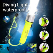 super bright flashlight Diving Hunting Flashlight High Lumen LED Outdoor Camping Light Mini Portable Waterproof Lighting Lantern HASHTAG