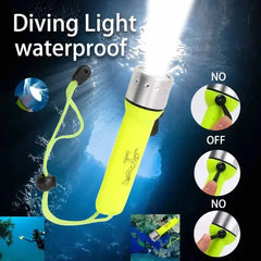 super bright flashlight Diving Hunting Flashlight High Lumen LED Outdoor Camping Light Mini Portable Waterproof Lighting Lantern HASHTAG