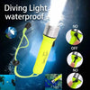super bright flashlight Diving Hunting Flashlight High Lumen LED Outdoor Camping Light Mini Portable Waterproof Lighting Lantern HASHTAG