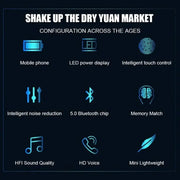 TWS F9-5 auricolare auricolari Bluetooth cuffie Wireless Hifi Stereo sport auricolari cuffie apparecchi acustici con microfono vivavoce HASHTAG