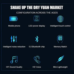 TWS F9-5 auricolare auricolari Bluetooth cuffie Wireless Hifi Stereo sport auricolari cuffie apparecchi acustici con microfono vivavoce HASHTAG