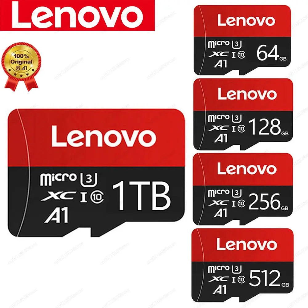 Scheda di Memoria Lenovo 1TB, Alta Velocità per Video Full HD, Scheda MINI SD 512GB, 256GB, 128GB, 64GB, Ultima Versione Micro SD per Telefono/Tablet/PC - My Hashtag Shop