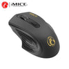 Mouse wireless IMICE Mouse silenzioso 2.4G 4 pulsanti Mouse ottico per computer 1600 DPI Mouse ergonomico con batteria per PC portatile da ufficio HASHTAG