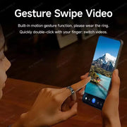 Anello intelligente 2025 con schermo di visualizzazione e touch, ricarica wireless, direttore di salute, impermeabile 5 ATM per uomo donna Anelli R12 R11 HASHTAG