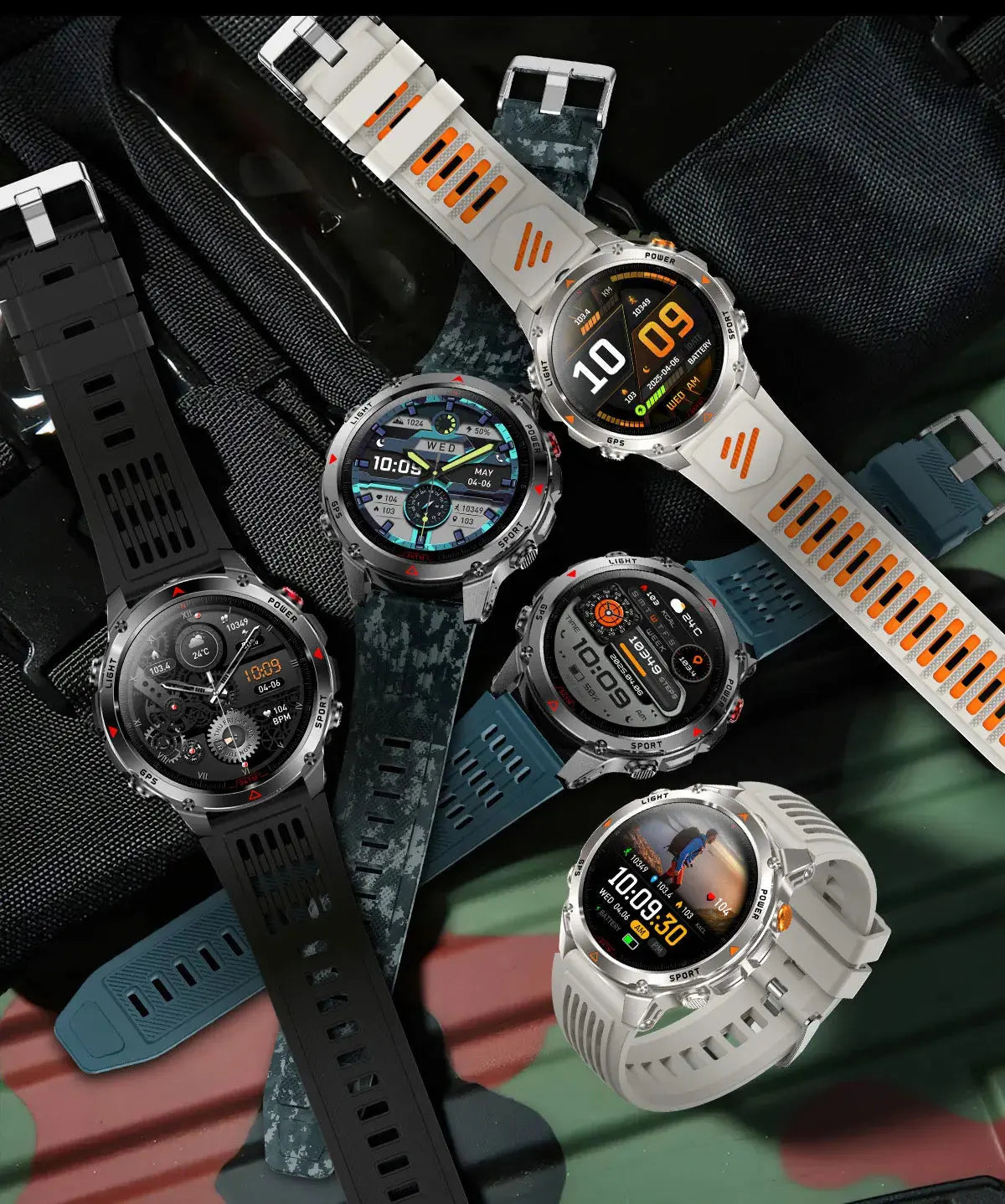 Nuovo T-REX3 Ultra 1100mAh Batteria SmartWatch 10ATM GPS impermeabile Bussola Torcia 1.7 "AMOLED HD Chiamata Sport Smart Watch da uomo - My Hashtag Shop