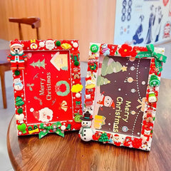 DIY Christmas gifts Gum Cream 6 Inch Photo Frame Materials Packaging Handmade Production Wooden Cartoon Photo Frame HASHTAG