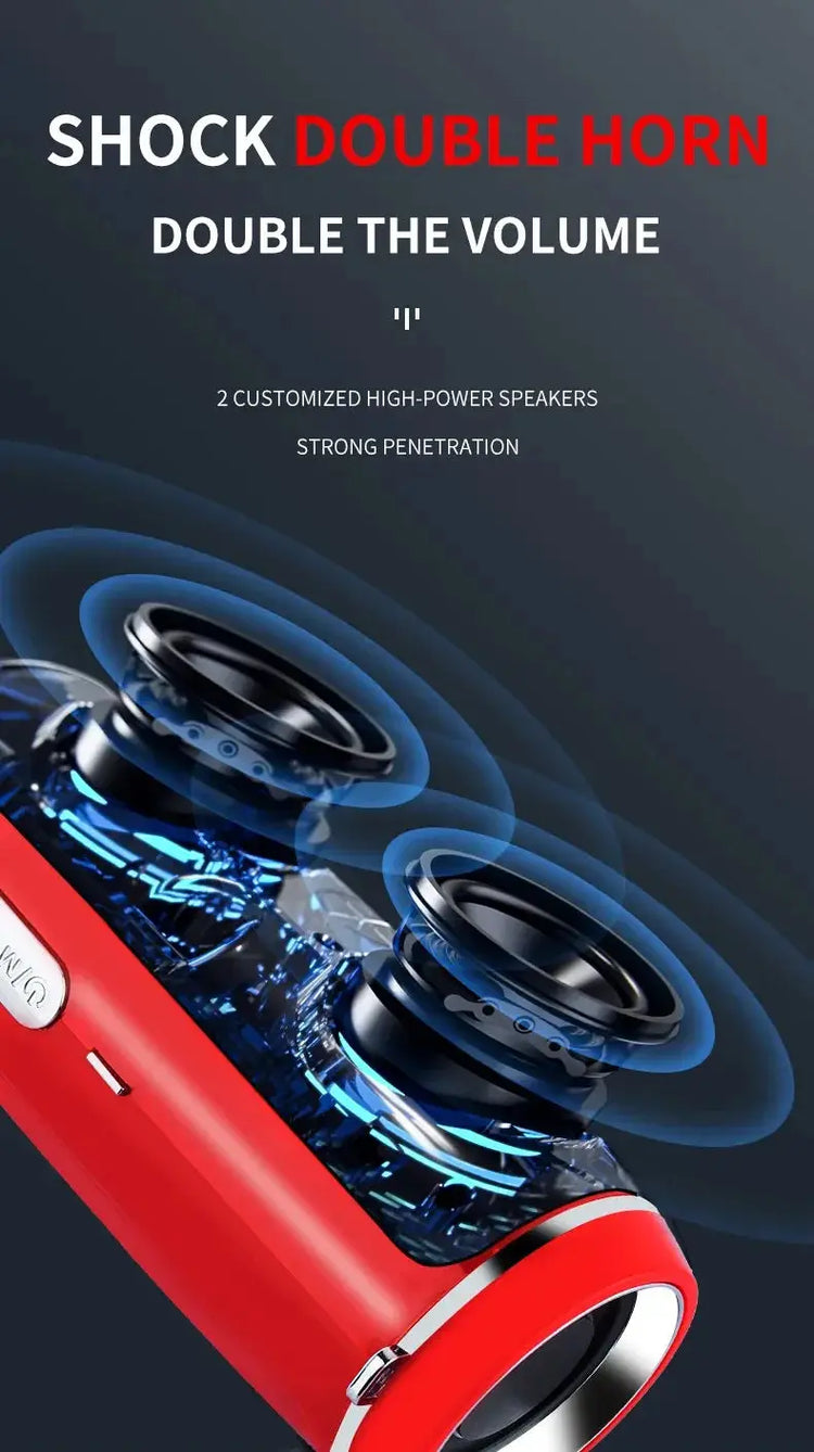 Altoparlante Bluetooth portatile con potenza di picco da 200 W IPX7 Impermeabile esterno HIFI Pilastro Subwoofer Stereo Soundbox Radio FM TF Boom Box - My Hashtag Shop