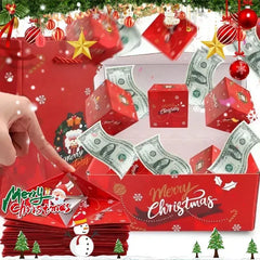 Christmas Gift Box DIY Folding Paper Boxes Money Pop-Up Birthday Wedding Surprise Bounce Box Explosion Red Envelope Gift Box Set HASHTAG