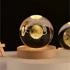 NEW Christmas Birthday Gifts6 Crystal Ball Planet Night Light Laser Solar System Globe Astronomy Festival Gifts Desktop Decoration HASHTAG