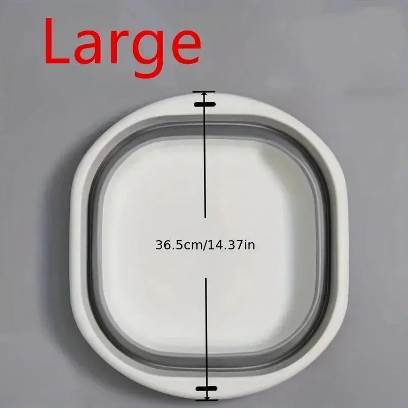 Wash Basin Laundry Baskets 3 Pack Collapsible Tub Space Saving. - HASHTAG