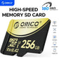 Scheda di memoria ORICO V3 MicroSDXC UHS-I da 256 GB, lettura 180 MB/s 160 MB/s, codifica 4K UHD, U3, Classe 10, V30, A2, Micro SD per drone - My Hashtag Shop