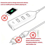 Hub USB ad alta velocità USB 2.0 a 4 porte con cavo Mini hub splitter USB Utilizzare adattatore di alimentazione Presa multipla per PC portatile Notebook HASHTAG