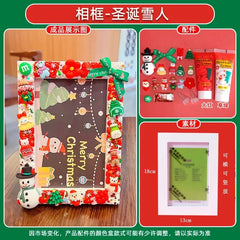 DIY Christmas gifts Gum Cream 6 Inch Photo Frame Materials Packaging Handmade Production Wooden Cartoon Photo Frame HASHTAG