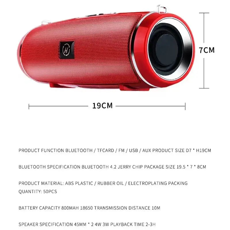 Altoparlante Bluetooth portatile con potenza di picco da 200 W IPX7 Impermeabile esterno HIFI Pilastro Subwoofer Stereo Soundbox Radio FM TF Boom Box - My Hashtag Shop