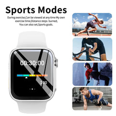 Smart Watch con display HD da 1,68 pollici: chiamate/quadranti wireless, notifiche di allarme/messaggio, tracciamento fitness, controllo della musica. HASHTAG