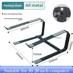 Supporto per laptop per scrivania Riser per computer in metallo Supporto stabile e pesante Ascensore per laptop ergonomico per computer portatile da 12-17,3 pollici HASHTAG