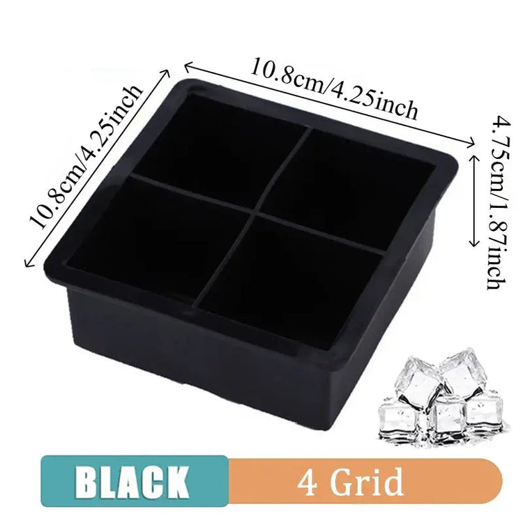 Silicone Ice Cube Molds  Home or Barware 4/6/8/15 Grids - HASHTAG