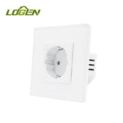 LOUTSGEN Zigbee Presa a muro Tipo-c Porte di ricarica USB Spine intelligenti UE Presa di corrente App Tuya Smart Life Pannello in vetro temperato Alexa HASHTAG