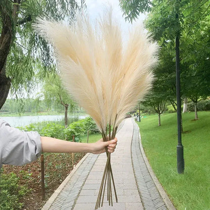 Artificial Pampas Grass Dried Reed Flowers 5pz 100cm Liebe - Making Life Easier