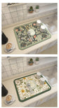Super Absorbent Vintage Earth Kitchen Dish washing and Draining Mat Liebe - Making Life Easier