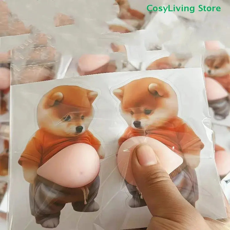Adesivi 3D a Forma di Cucciolo, Decorazione Squeezable Shiba Inu, Gadget per Feste di Compleanno per Bambini, Articoli per Festival - My Hashtag Shop