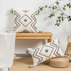 Fodera per cuscino geometrica in stile bohémien dal design moderno e semplice, adatta per divani in camera da letto quotidiana, soggiorno HASHTAG