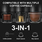 Macchina per caffè espresso portatile elettrica wireless per auto e casa Caffettiera da campeggio Caffettiera da viaggio in polvere con capsule 3 in 1