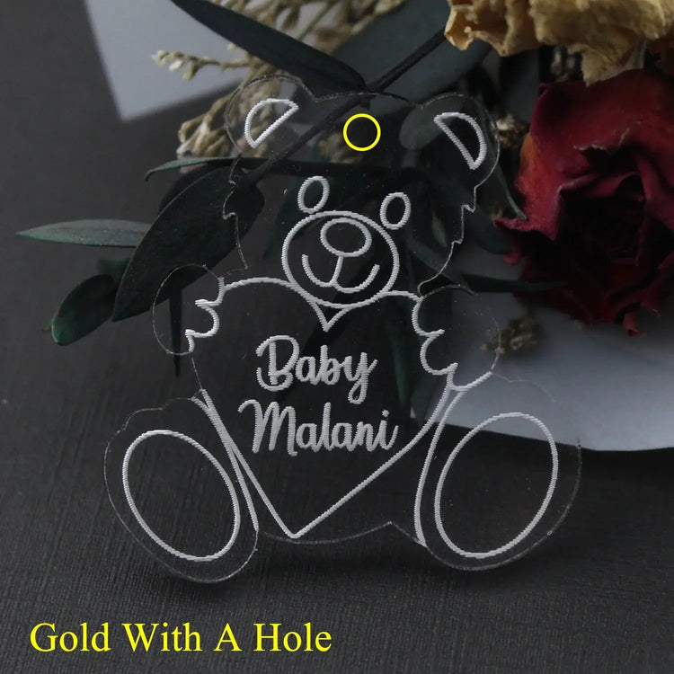 Personalized Engraved Gold Teddy Bear Tags. Liebe - Making Life Easier