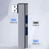 Hub USB, hub USB in alluminio a 3 porte con porta USB 2.0 e porta USB 3.0, splitter USB, prolunga USB per laptop, PC, unità flash, HDD HASHTAG