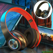 Cuffie wireless over-ear: cancellazione attiva del rumore, bassi profondi, luce a LED, design pieghevole portatile per musica, sport e giochi HASHTAG