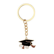 20 Graduation Gifts: "Happy Graduation" Cap-Shaped Keychain. Metal Material, Suitable for Graduation/Back to School G HASHTAG