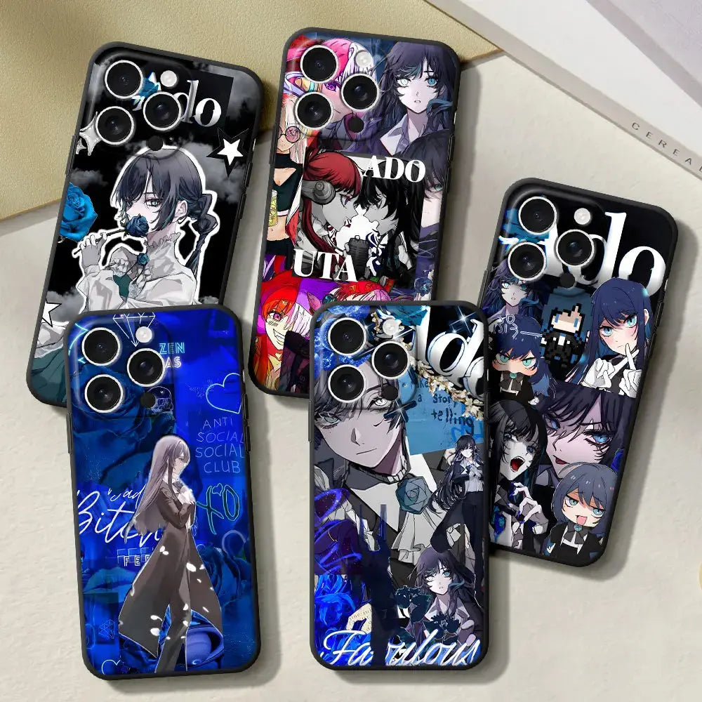 Ado Cantante Giapponese Caso per Xiaomi Poco C65 F5 X3 NFC X5 M6 M4 X4 M3 X2 F7 Pro Nero TPU Copertura Del Telefono Funda Capa - My Hashtag Shop