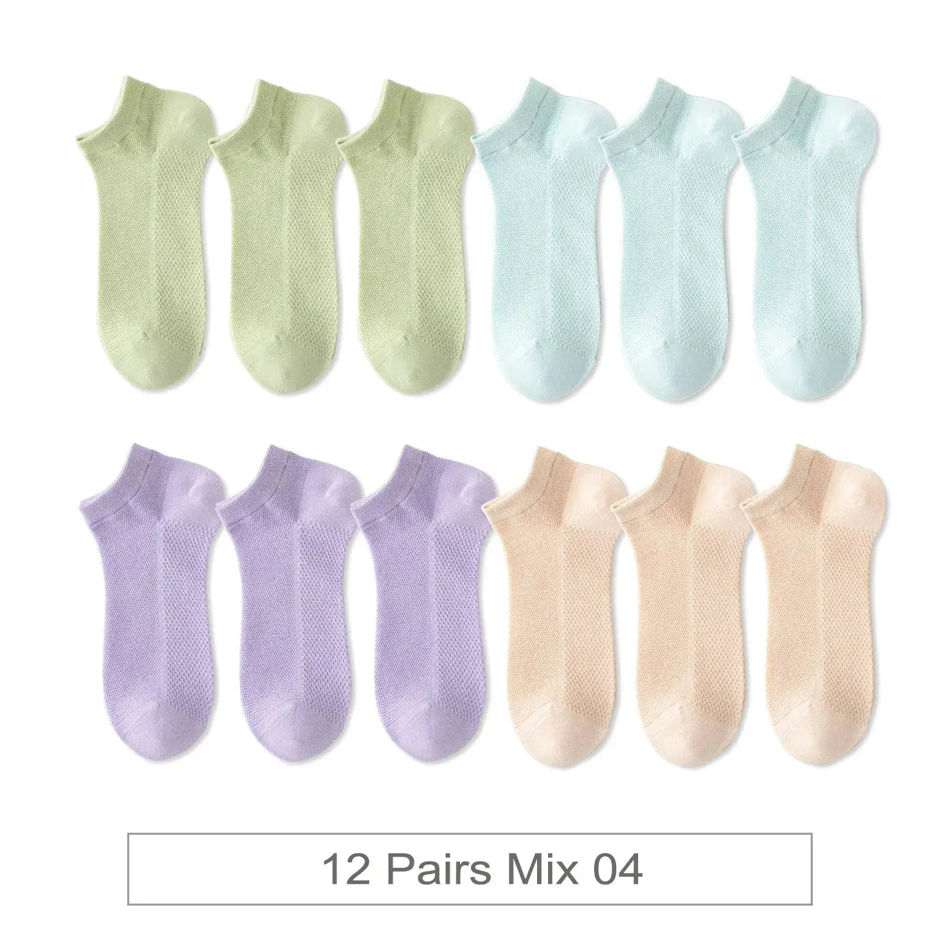 Woman Cotton Socks Short Thin Mesh Breathable Liebe - Making Life Easier