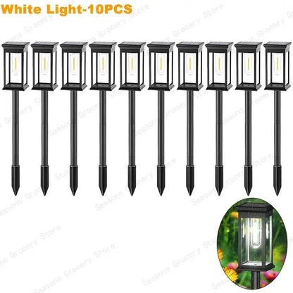 Luci solari a LED impermeabili per vialetto da giardino - Illuminazione automatica del percorso Illuminazione paesaggistica esterna Accensione/spegnimento automatico al tramonto