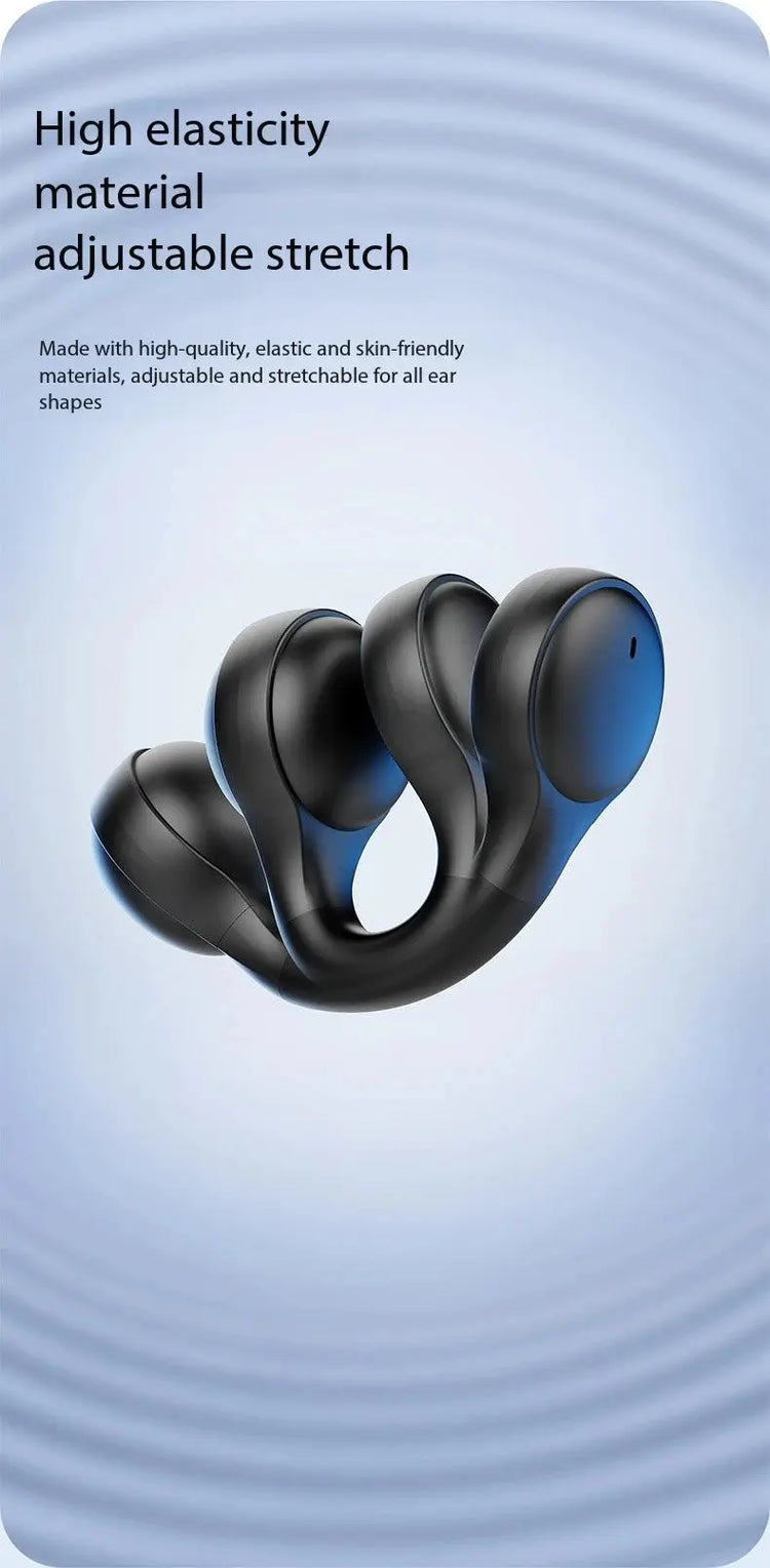 Nuova superficie a specchio Display digitale Clip per orecchio in silicone morbido Cuffie Bluetooth wireless con riduzione del rumore, alta definizione, senza perdita per lo sport - My Hashtag Shop