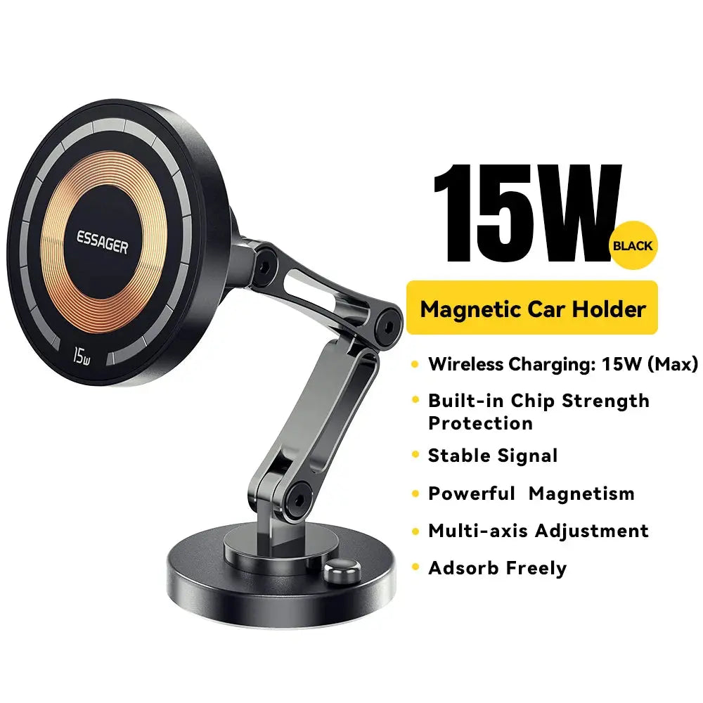 Essager Caricatore wireless magnetico Supporto per telefono per auto 15W Ricarica rapida Supporto per incollare facile per Magsafe iPhone 15 14 13 Pro Max - My Hashtag Shop