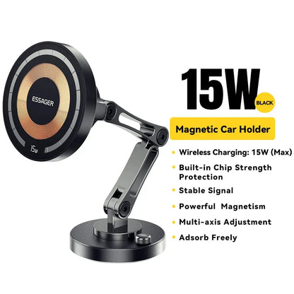 Essager Caricatore wireless magnetico Supporto per telefono per auto 15W Ricarica rapida Supporto per incollare facile per Magsafe iPhone 15 14 13 Pro Max - My Hashtag Shop