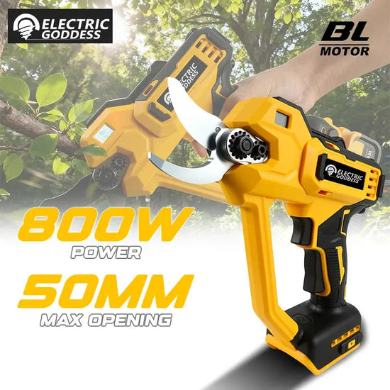 Cesoie da potatura elettriche senza spazzole 2 marce Forbici elettriche a batteria Albero da frutto Bonsai Taglierina da giardino per Dewalt 20V Batteria Pin