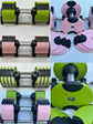 Set manubri rotondi regolabili, seconda generazione, aumento 2 kg, 24 kg, 36 kg, fitness, appena aggiornato - My Hashtag Shop